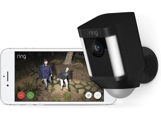 Ring Spotlight Cam Batterij Beveiligingscamera Zwart